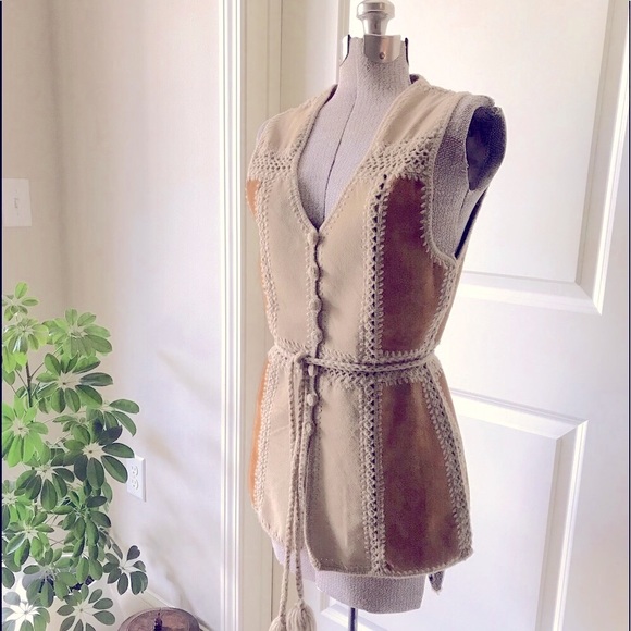 Barbara Lee Other - 1970 ‘s Vintage Barbara Lee suede and crocheted vest